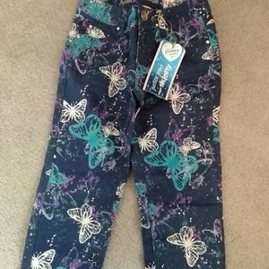 Girls Justice Premium butterfly jeans